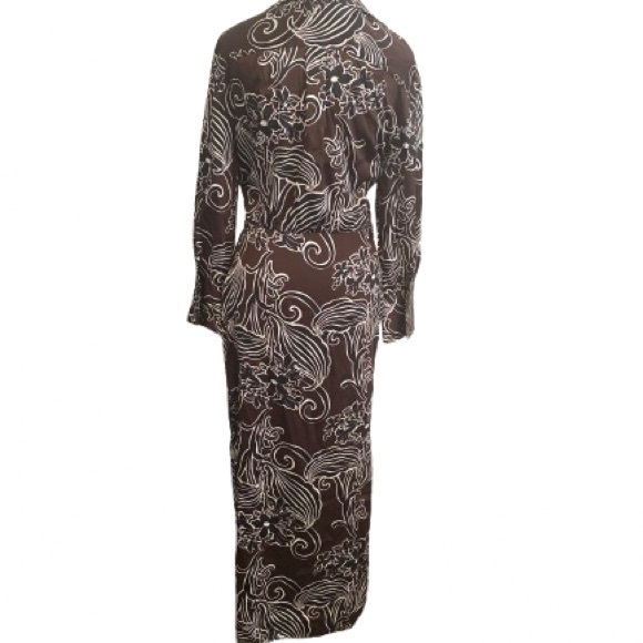 Zara Brown and White Maxi Dress - Picture 8 of 16